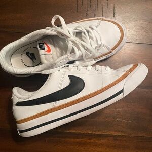 Nike White and Black Kids Sneakers